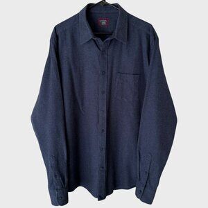 UNTUCKit Fuligni Brushed Cotton Flannel Shirt Blue Men's XLT Casual Button-Up